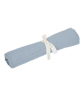 Little Dutch Musselintuch 120x120 Muslin Pure Denim Blau