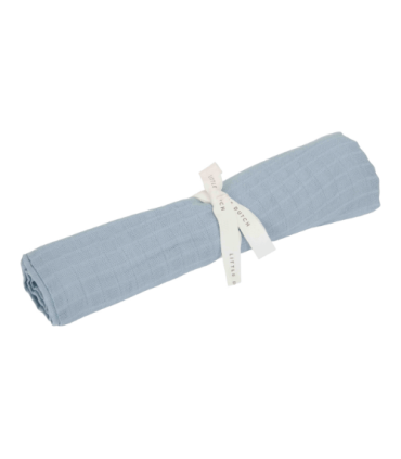 Little Dutch Musselintuch 120x120 Muslin Pure Denim Blau