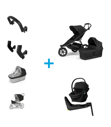 Thule 3in1 Urban Glide3 & Thule Maple inkl. Alfi Isofixstation Schwarz