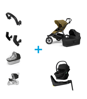 Thule 3in1 Urban Glide3 & Thule Maple inkl. Alfi Isofixstation Nutria