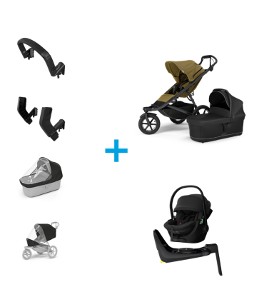 Thule 3in1 Urban Glide3 & Thule Maple inkl. Alfi Isofixstation Nutria
