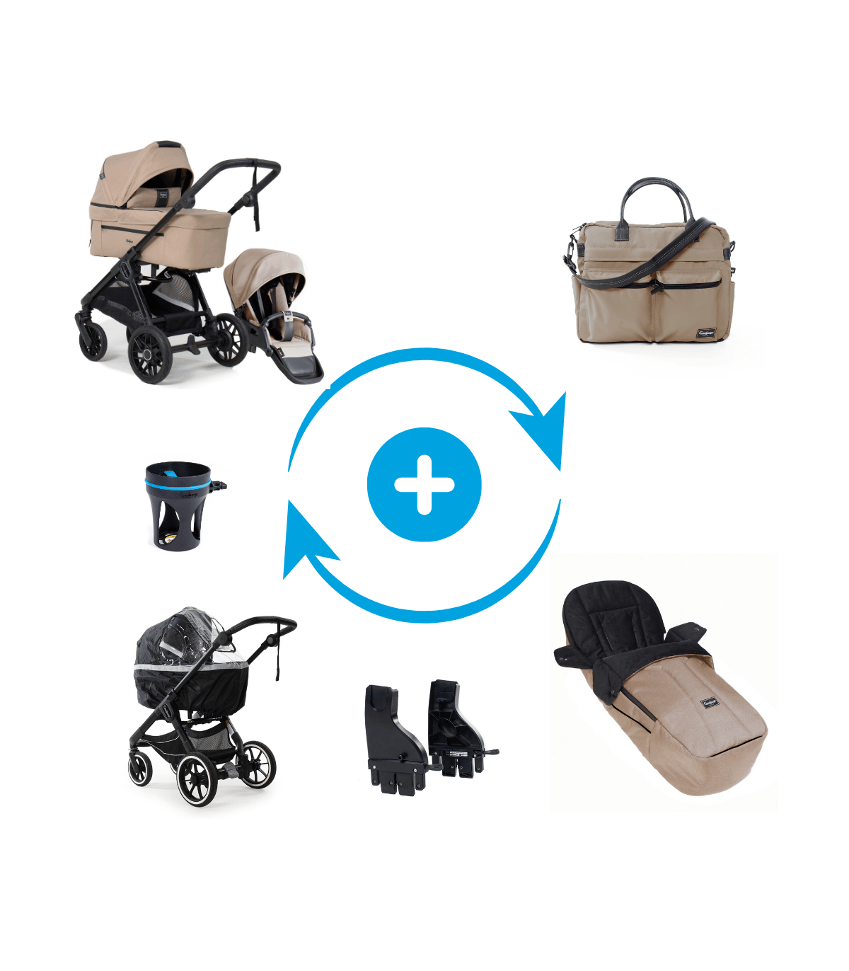 Emmaljunga SENTO FLAT PREMIUM SET – Kinderwagen ab Geburt