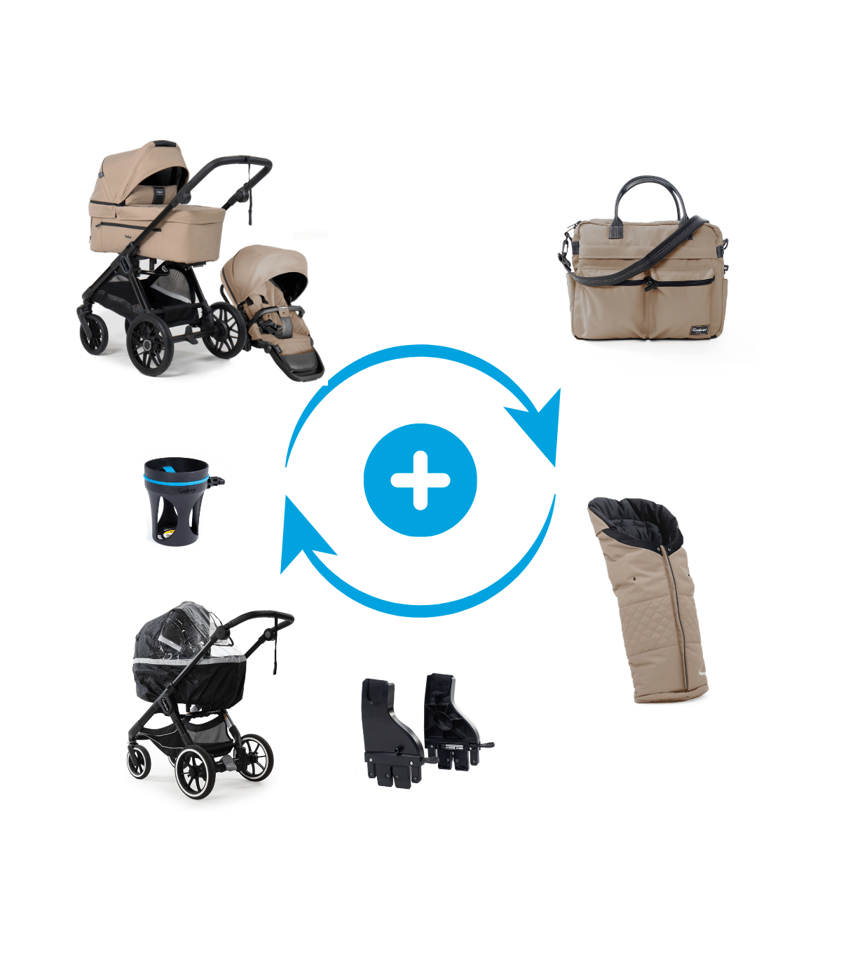 Emmaljunga SENTO PRO ERGO PREMIUM SET Kinderwagen – 2-in-1 ab Geburt