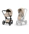 Cybex Priam 5 Comfort Set – 2in1 Kinderwagen Matt Black / Cozy Beige