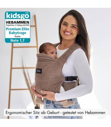Rookie Premium Elite Babytrage – ergonomische Trage ab Geburt