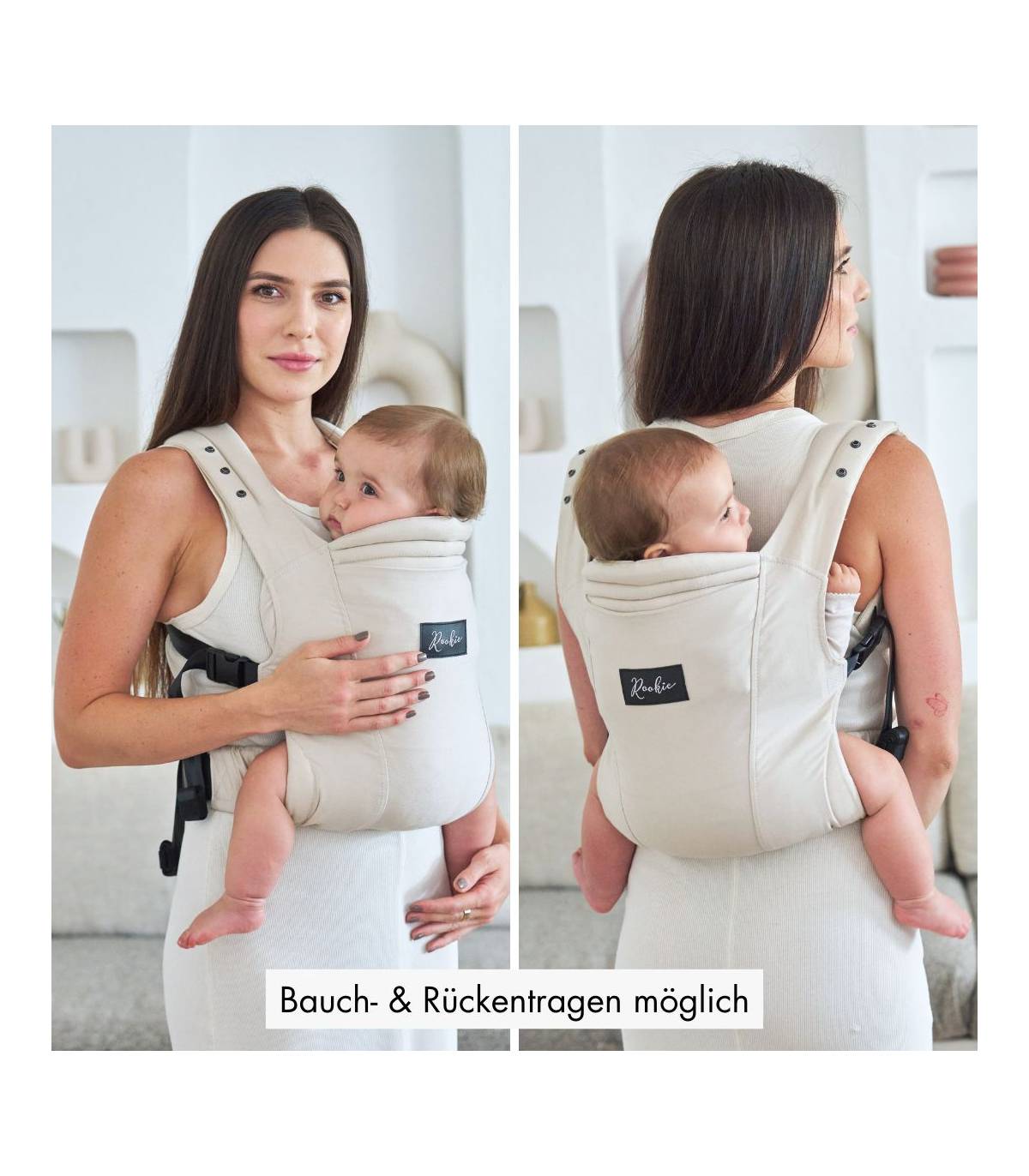 Rookie Premium Elite Babytrage – ergonomische Trage ab Geburt