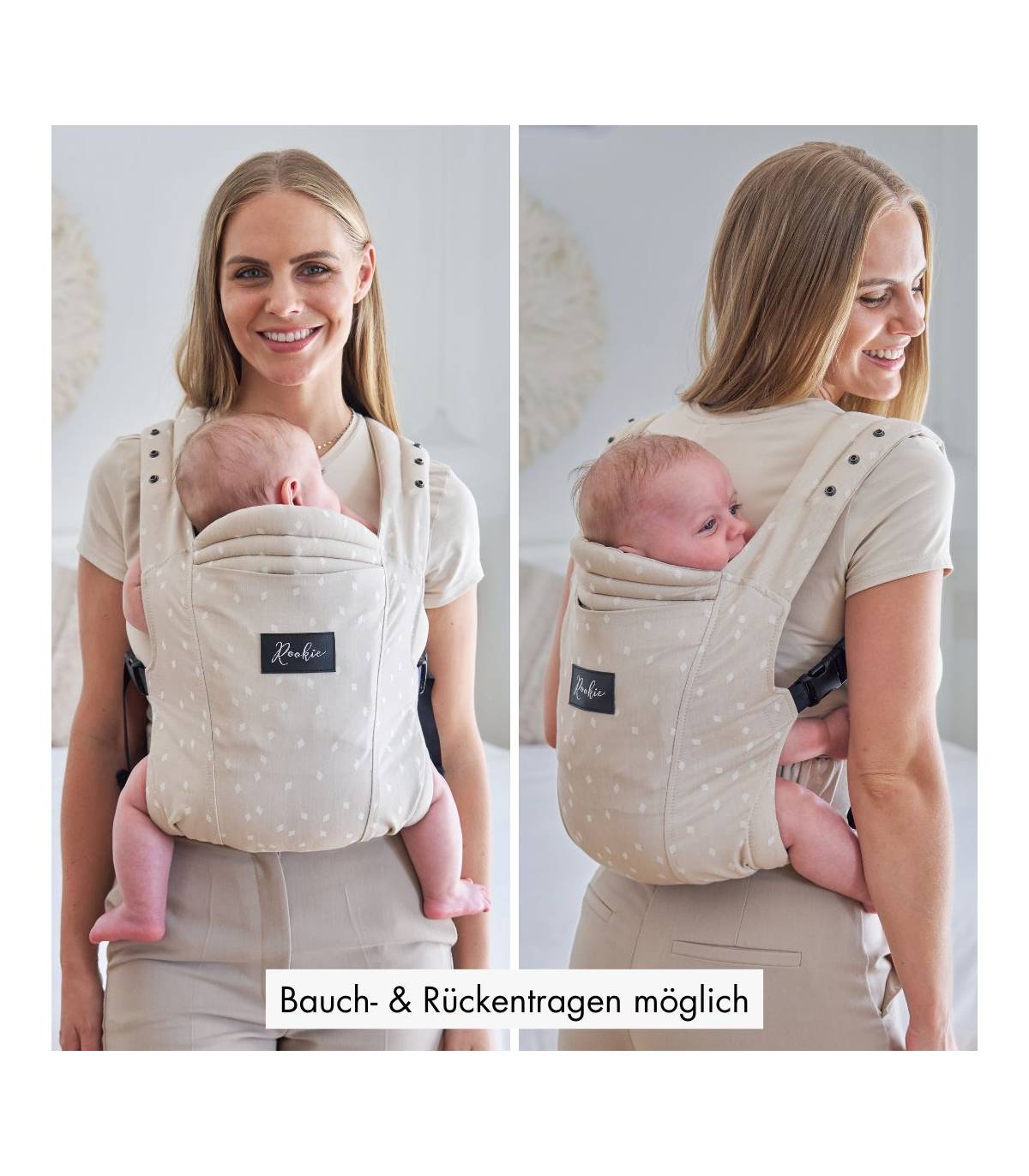 Rookie Premium Elite Babytrage – ergonomische Trage ab Geburt