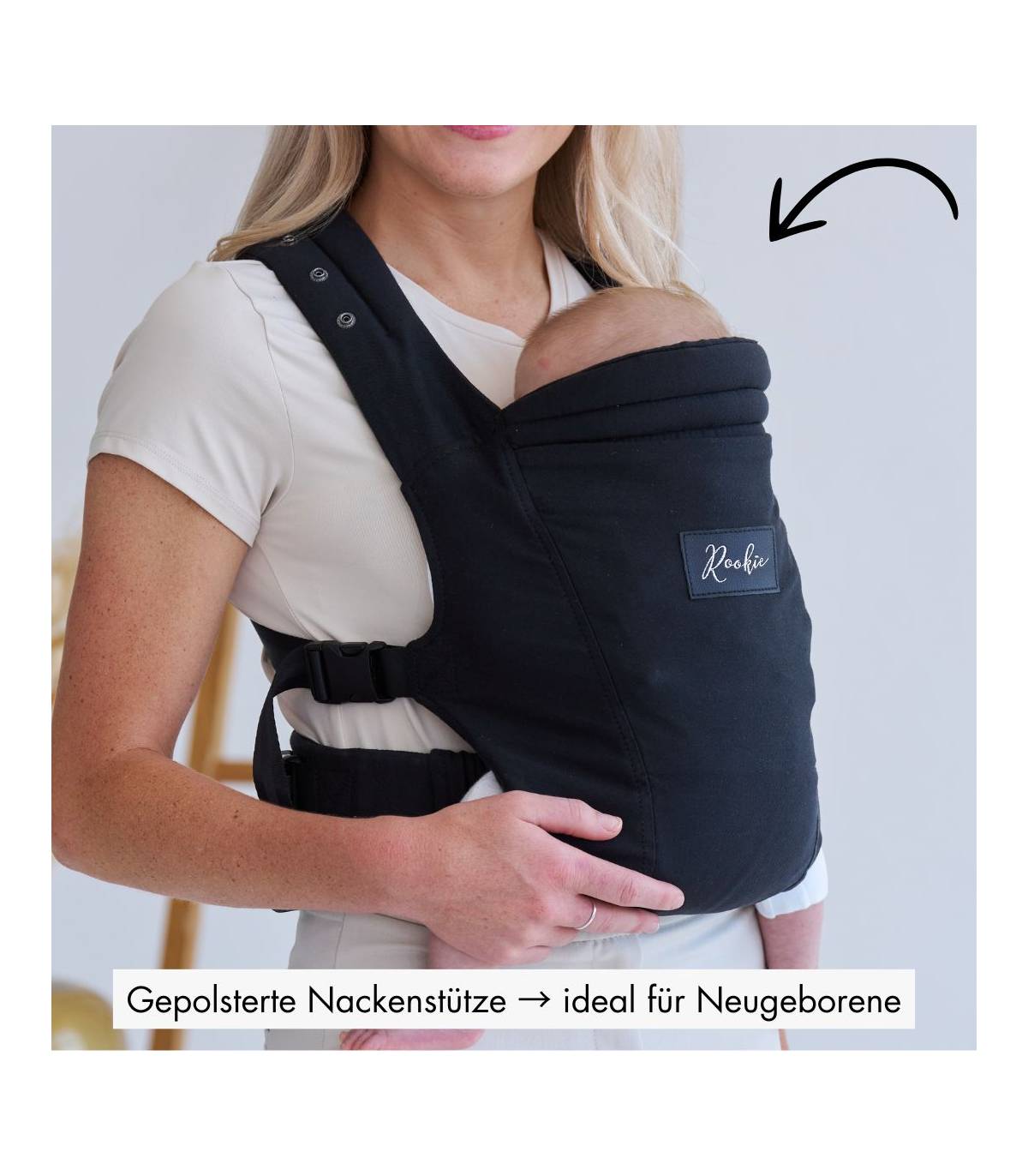 Rookie Premium Elite Babytrage – ergonomische Trage ab Geburt