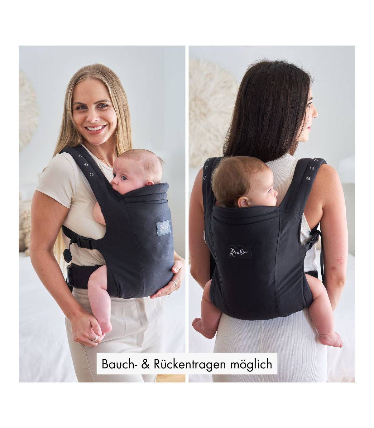 Rookie Premium Elite Babytrage – ergonomische Trage ab Geburt
