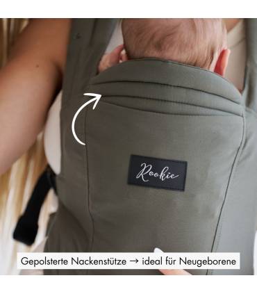 Rookie Premium Elite Babytrage – ergonomische Trage ab Geburt