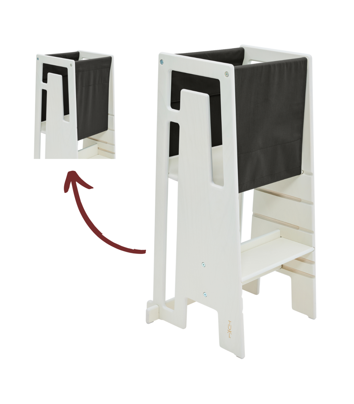 TUKI Lernturm - Mit ihm kann Ihr Kind nun unkompliziert an all Ihren Aktivitäten teilhaben.