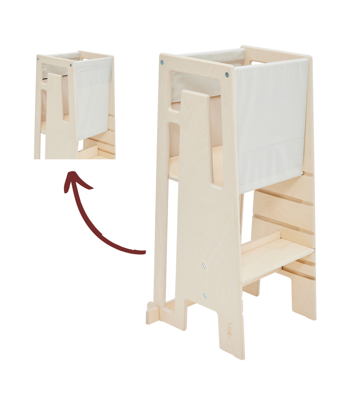 TUKI Lernturm - Mit ihm kann Ihr Kind nun unkompliziert an all Ihren Aktivitäten teilhaben.