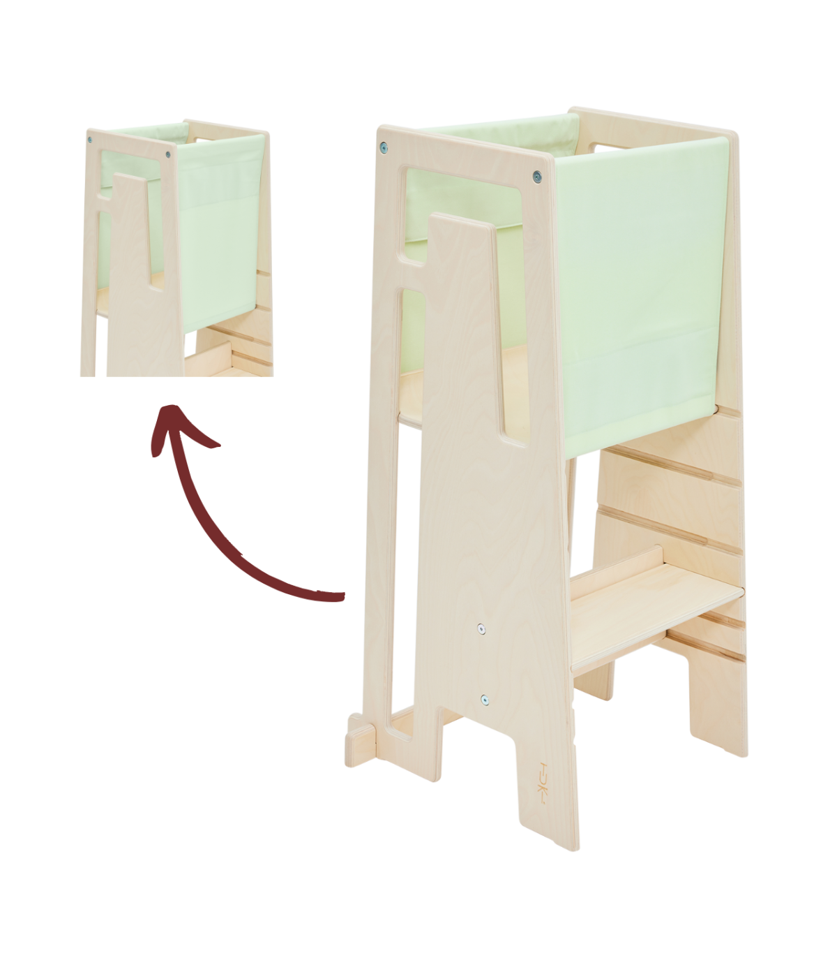 TUKI Lernturm - Mit ihm kann Ihr Kind nun unkompliziert an all Ihren Aktivitäten teilhaben.