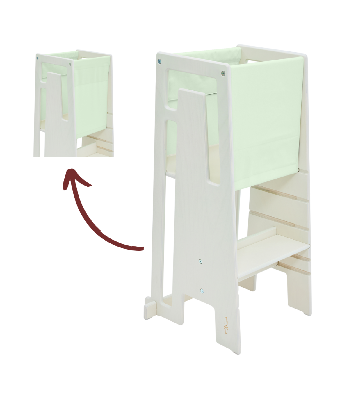 TUKI Lernturm - Mit ihm kann Ihr Kind nun unkompliziert an all Ihren Aktivitäten teilhaben.