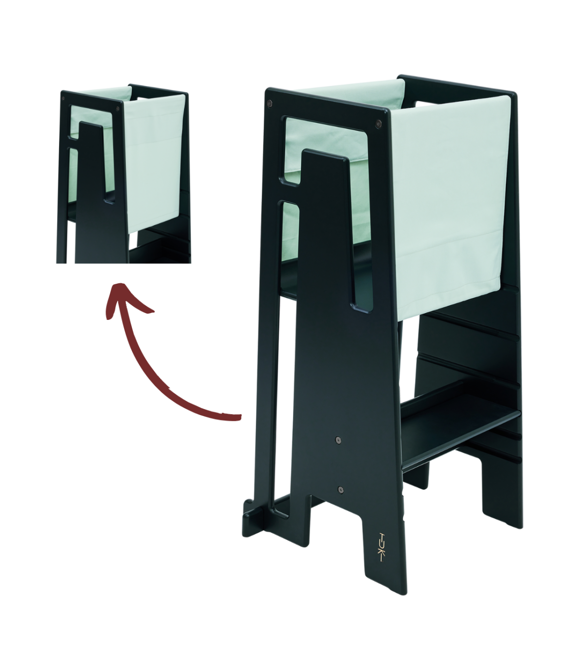 TUKI Lernturm - Mit ihm kann Ihr Kind nun unkompliziert an all Ihren Aktivitäten teilhaben.