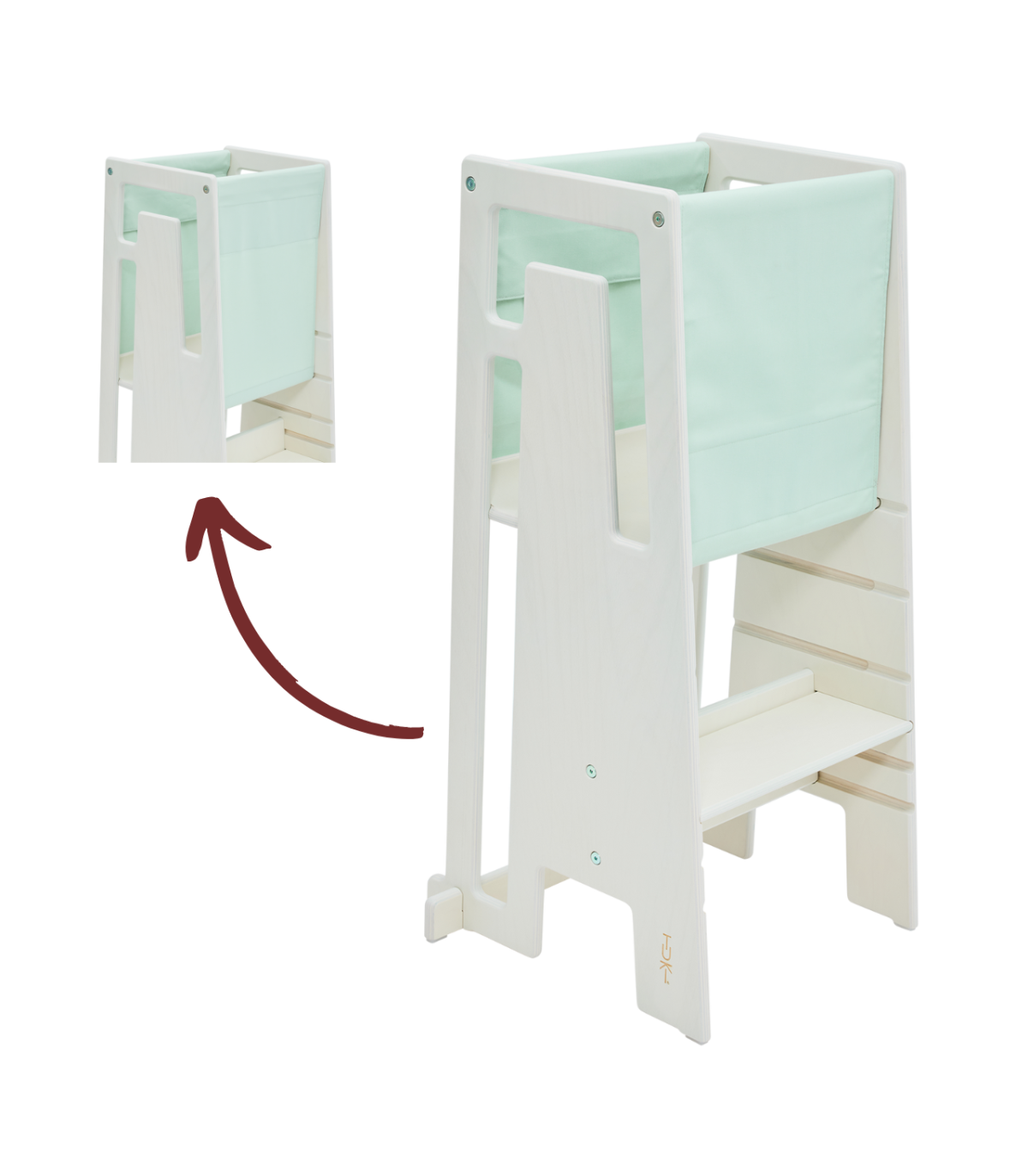 TUKI Lernturm - Mit ihm kann Ihr Kind nun unkompliziert an all Ihren Aktivitäten teilhaben.