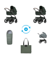Joolz Geo5 Kinderwagen Set – mit Fusssack, Regenverdeck & Wickeltasche Forest Green