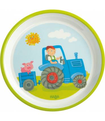 Haba Melamin-Teller Traktor 18cm