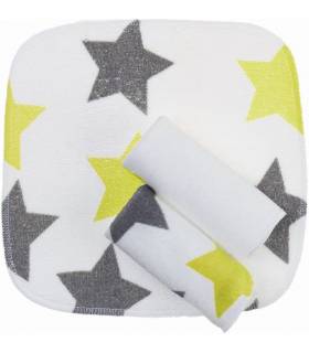 Zewi Bébé-Jou Waschtücher 3 Stück Lime Stars