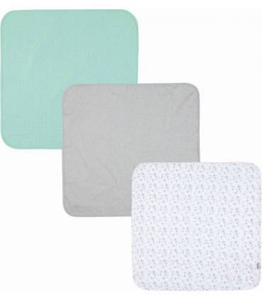 Zewi BÃ©bÃ©-Jou Muslin Tücher 70x70cm Ollie 3-STÜCK