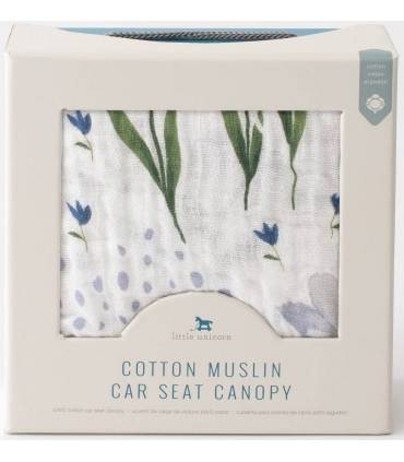 Little Unicorn Car Seat Canopy - Blue Windflower