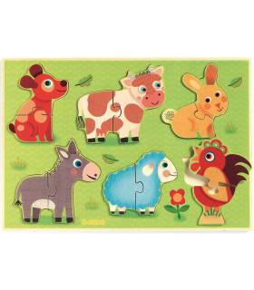 Djeco Steckpuzzle Pradera