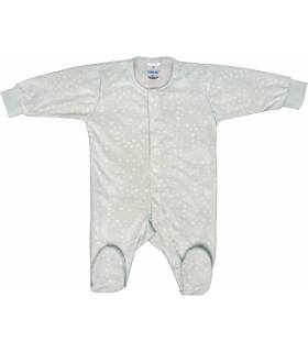 Zewi Kombi Interlook Strampler White/Ciel Stars