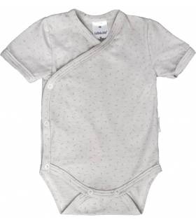 Zewi BÃ©bÃ©-Jou Wickelbody Kurzarm Tencel Grau