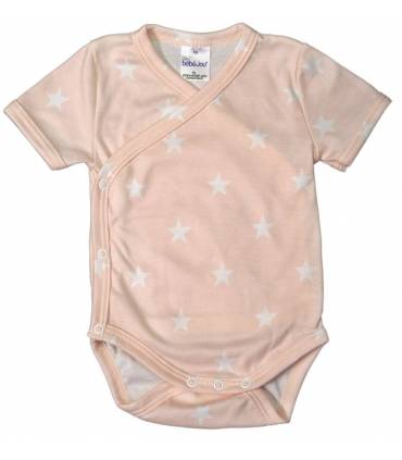 Zewi Bébé-Jou Wickelbody Kurzarm Beige Stars