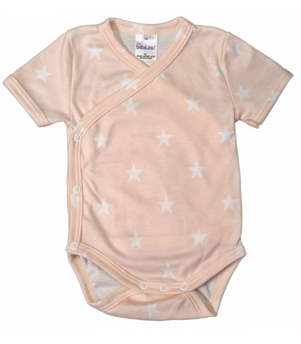 Zewi Bébé-Jou Wickelbody Kurzarm Beige Stars