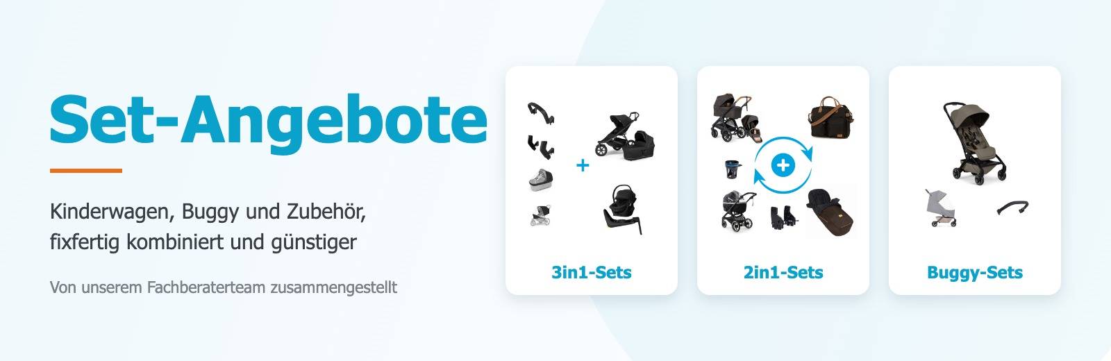 Set-Angebote im HW Baby Center Bad Ragaz: 3in1-Sets, 2in1-Sets und Buggy-Sets
